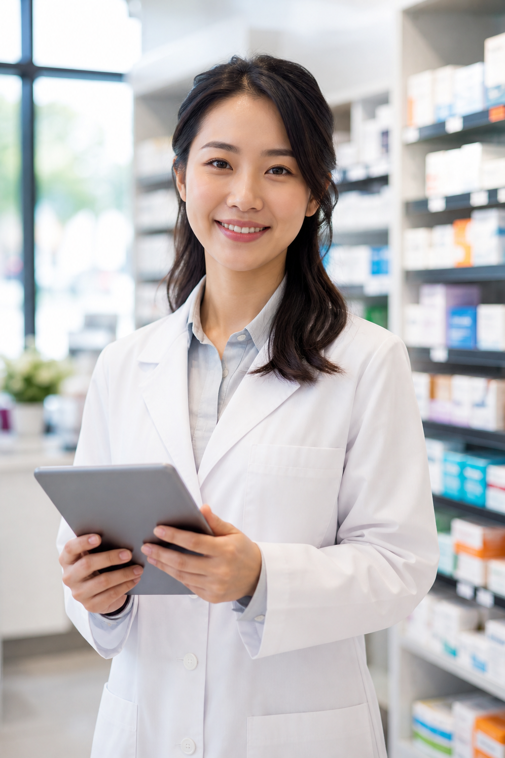Dược sĩ sử dụng Novixa trên máy tính bảng